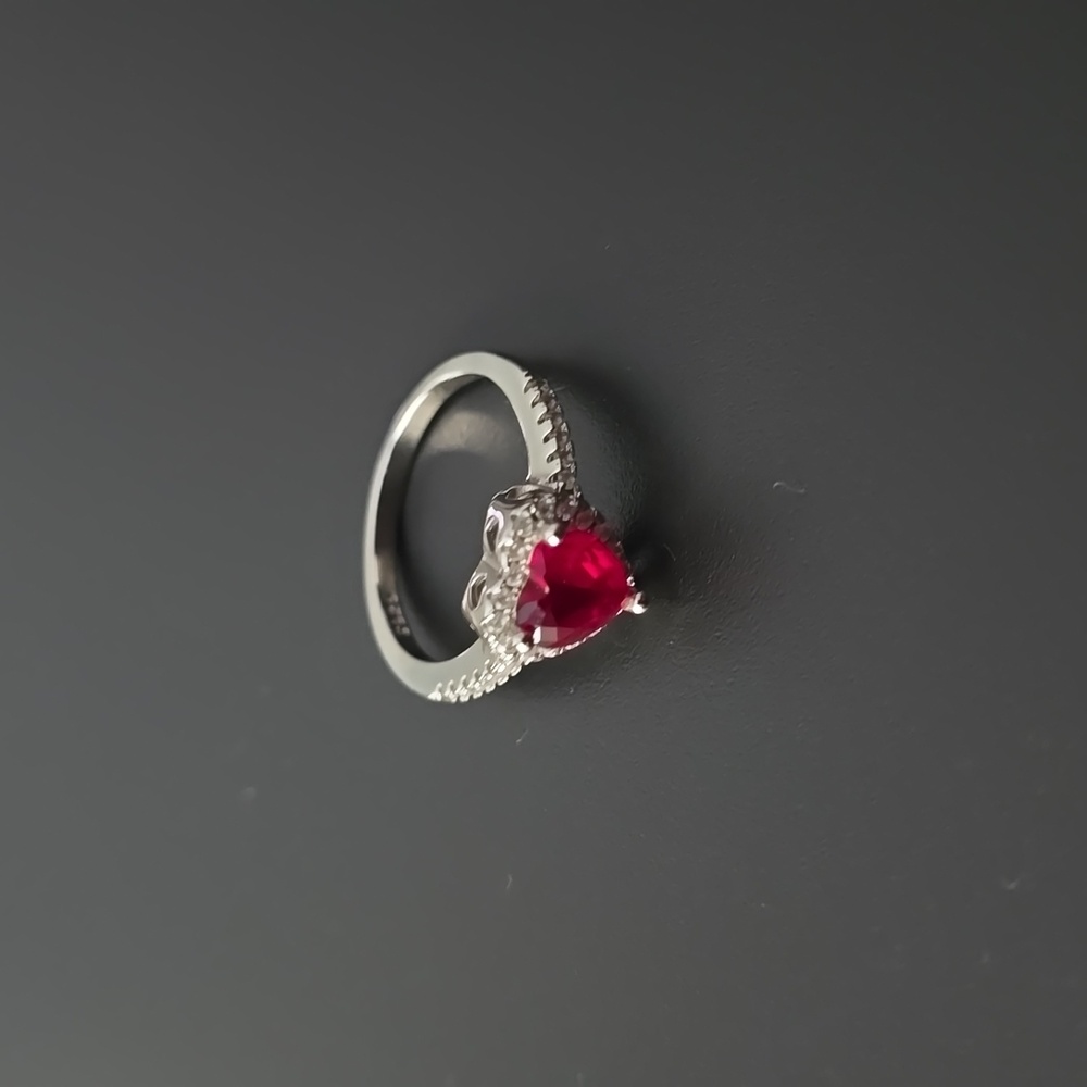 .925 Stamped Heart Ring